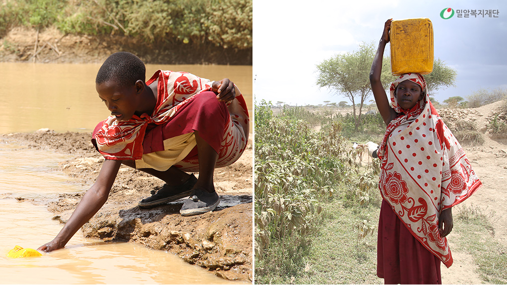 물을 길어 오고 있는 모습.jpg