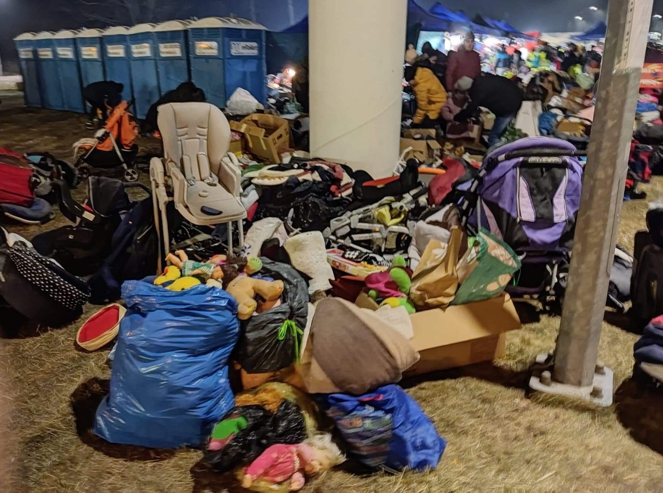 폴란드에 마련된 우크라이나 난민 캠프 현장 (사진제공