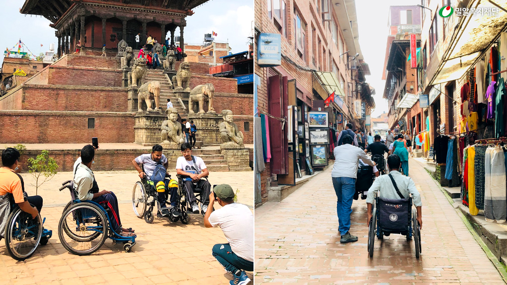 유적지와 상점을 구경하고 있는 VOICE 직업훈련센터 훈련생들.jpg